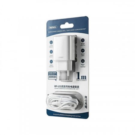 Remax jane series 2.1A Dual USB charging Set RP-35 EU Micro-white