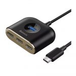 Хап Baseus Square Round 4 in 1 Type-C to USB3.0+3xUSB2.0 - Черный (CAHUB-BY01)